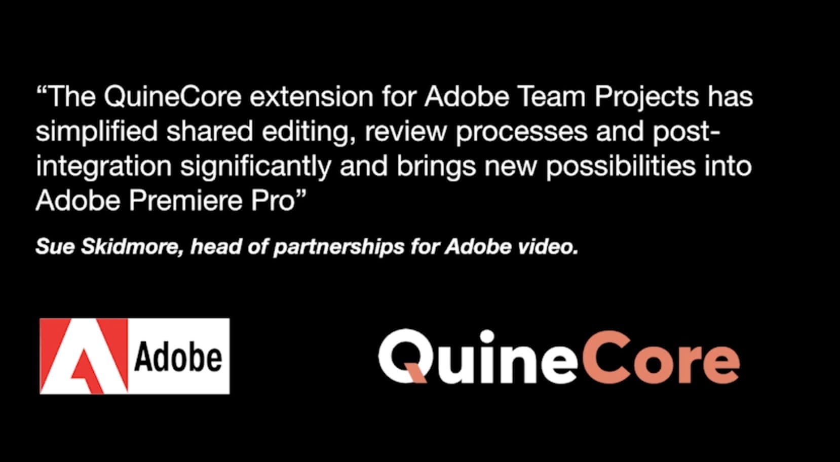 QuineCore Adobe Premiere panel interface